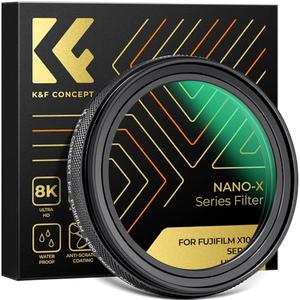 K&F CONCEPT MC UV (Black Frame), Camera Lens Protection Filter Compatible with Fujifilm X100 Series -X100/X100F/X100S/X100T/X100V/X100VI, 28 Multi-Coatings Waterproof HD UV Filter