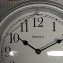 Westclox Quartz Movement Round Wall Clock, Contemporary Analog Design, Battery-Powered for Indoor Use (Silver, 9 Inch) (Gray)
