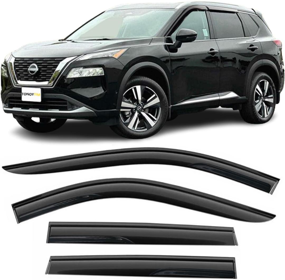 Window Visors Rain Guards for Nissan Rogue 2021-2025,Wind Deflectors Window Shades Vent Guard Visor,Smoke 4-Pieces Set 94902