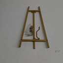 Gold Metal Easel Stand Tripod Plate Stands for Display Mirror Stand Modern Plate Holder Floor Table Top Easel for Displaying Artwork Picture Book Photo 16.5" H