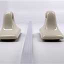 Tenedos Bone Almond Ceramic Towel Bar Kit  Glazed Bathroom Accessory, Install with Tile (Not for Flat Surface) Durable & Stylish Upgrade