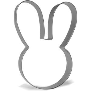 Keewah Easter Bunny Rabbit Face Cookie Cutter, 4.8, Stainless Steel