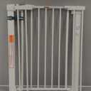 BABELIO 36" Tall Dog Gate PressGuard C5, 26-40" Wide Auto Close Baby Gate, Pressure Mounted Metal Pet Gate, Easy Install No Drilling, No Tools Needed, with Wall Protectors and Extension Kits, White