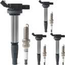 Set of 4 Ignition Coil Pack & Iridium Spark Plugs Compatible with 1.8L L4 2009-2017 Toyota Corolla 2009-2014 Matrix 2010-2015 Prius, Lexus CT200h, Scion XD IM, Pontiac Vibe Replace UF596 UF619 C1714