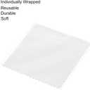 PATIKIL 3.15x3.15" Jewelry Cleaning Cloth, 100Pcs Individually Wrapped Double-Sided Microfiber Polishing Cloth for Silver Gold Brass Platinum Jewelry, White