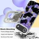 Compact Case for iPhone Air Black cat-Purple Design,Cute Trendy Soft Slim TPU Shockproof Protective Bumper 17 Air Phone Cases Cover for Women Girls Aesthetic Glitter Shiny Adorable