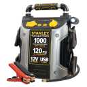 STANLEY J5C09 Portable Power Station Jump Starter 1000 Peak Amp Battery Booster, 120 PSI Air Compressor, USB Port, Battery Clamps