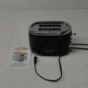 Mueller Retro Toaster 2 Slice with 7 Browning Levels and 3 Functions: Reheat, Defrost & Cancel, Stainless Steel Features, Removable Crumb Tray, Under Base Cord Storage, Black