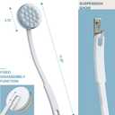 Back Lotion Applicator and Massager by Body Long Handheld self-Handhled Easy Reach for Sunscreen, Cream, Shower Gel on Back, Legs and Feet, Long Shower Bath Brush, Easily Roll-a Dispenser