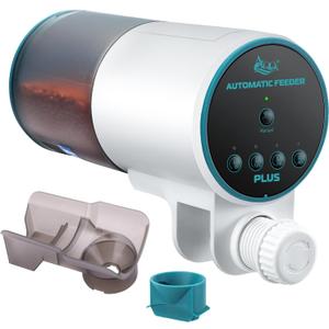 AQQA Automatic Fish Feeder for Aquarium, Auto Food Dispenser with Timer, 230 ML Large Capacity for Turtle Betta Goldfish