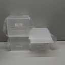 Bucherry 3 Pcs Acrylic Donation Box with Slot, 6 x 5 x 5 Inches Clear Ballot Suggestion Raffle Ticket Box with Sign for Fundraising, Raffle, Collecting, Donating, Voting