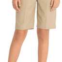 Classroom School Uniforms Big Girls Flat Front Low Rise Short (5, Khaki)