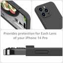 MCFANCE Silicone Magnetic for iPhone 14 Pro Case, Compatible with MagSafe, Full Camera Protection Soft Anti-Scratch Microfiber Lining for iPhone 14 Pro 6.1 inch 2022, Dark Gray