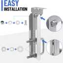 4 Pack 8"/10"/12" Boat Trailer Bunk Brackets for 1.5" x 3", 2" x 3", 3" x 3" Boat Trailer Crossmember