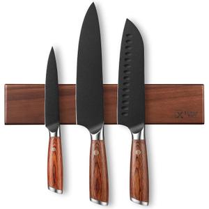 Kitchen Knife Set, 4 Pieces Japanese High Carbon Stainless Steel Chef Cooking Knife Set, Ultra Sharp Professional Chef Santoku Utility Knives (Black), 3.9"