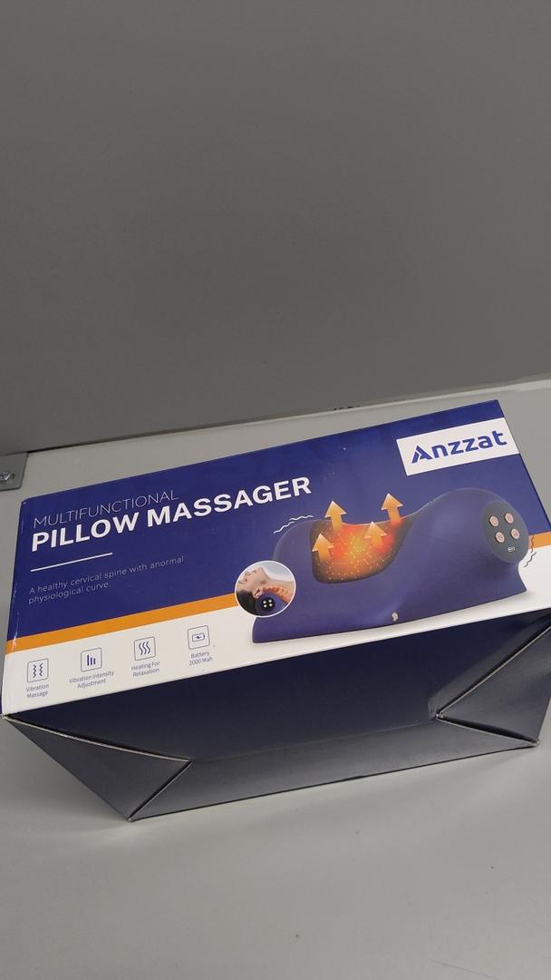 Anzzat Heated Neck Stretcher for Pain Relief,Cervical Traction Device,3 Vibration Modes Portable Wireless Neck and Shoulder Relaxer Hump Corrector Pillow for TMJ Pain Relief and Cervical Spine Alignment