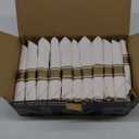 N9R 50 Pack Pre Rolled Gold Plastic Cutlery Set, Wrapped Plastic Silverware Set with 50 Forks, 50 Knives, 50 Spoons and 50 Napkins, Disposable Cutlery Set for Party and Wedding