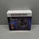 Comfort Zone 11-Inch High-Velocity Tabletop Air Circulator Fan  Quiet 3-Speed Personal Turbo Fan with 90 Adjustable Tilt & Carry Handle  Compact Desk Fan for Home, Office, or Bedroom  Black