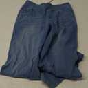 Women's High Rise Wide Leg Jeggings - Stretch Pull On Jeans-Style Pants, Soft Denim with Pockets (Medium, Medium Blue)