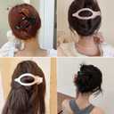 6Pcs Flat Hair Clips for Women, Better Jonny Curved Hair Clips Lay Down Claw Clips Alligator Clips Hair Accessories for Women Girls