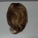 XIUFAXIRUSI XIUFAXIRUSI Short Brown Bob Wigs for Women Layered Straight Brown Mix Blonde Highlights Classic Short Hair Wig with Side Part Dark Root Natural Synthetic Wig