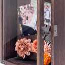 Deep Shadow Box Frame 11x14, 4.7in Depth Shadow Boxes Display Case with Soft Linen PIN Board, Vintage Charred Finish & Mortise-Tenon Joint, Retro Metal Hardware (Rustic Brown)