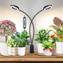 Grow Lights for Indoor Plant, Halo LED Grow Light with Clip, Upgrade 96 LEDs Clip On Plant Lights, Full Spectrum LED Plant Growing Lamp with 3 Modes & 5 Dimmable Levels, Auto Timer 6/12/16H.