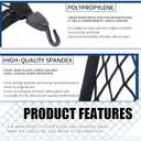 Elastic Cargo Net with Fixing Hooks D-Rings Luggage Cover for SUV Rear Trunk Bed Netting Cover Net Stretchable 32" x 24" Stretch to 63"x43"