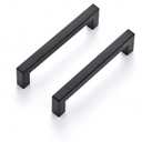 Ravinte 5 Pack 5 Inch Kitchen Square Cabinet Handles Matte Black Drawer Pulls for Cupboard Hardware