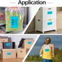 3 x 5 Inch 250Pcs Rectangle Color Coding Stickers,Strong Adhesion Easy to Write Label for Moving,Box Organization,Inventory,Business,Teal Blue