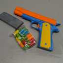 Toy Gun - Soft Dart Blaster with 20 Soft Darts and 2 Dart Holders  Slide Action with Safety Orange  Roleplay Accessory for Kids Age 6+