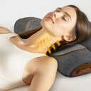 3-in-1 Rechargeable Neck Massager Pillow - Pillow Massage Neck Hump for Shoulder Pain, Deep Tissue Pain Relief, with Heating and Traction Function, Hump Corrector for Women