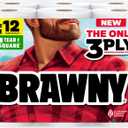 Brawny Tear-A-Square 3-Ply Paper Towels, 6 Double Rolls = 12 Regular Rolls, Strong, Absorbent, and Durable with 3 Sheet Sizes (Quarter, Half, Full)