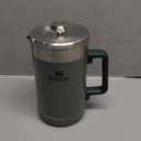 STANLEY Classic Stay-Hot French Press Coffee Maker 48 oz | 5 Minute Brew, 4 Hours Hot | Mesh Filter for Coffee Grounds | Insulated Stainless Steel French Press | BPA-Free | Hammertone Green