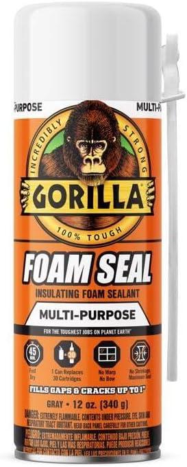 Gorilla Gray Foam Multipurpose Insulating Sealant 12 oz Gorilla Gray Foam Multipurpose Insulating Sealant 12 oz