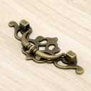 6 PCs Vintage Antique Brass Bail Pull Handle for Wooden Drawer Cabinet Cupboard, Length 3.8-in (9.7 cm) and Height 1.6-in (4 cm)