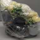 Mkono Mason Jar Coffee Table Decorations Farmhouse Wood Tray with 3 Jars Flowers Fall Table Centerpieces Decor for Kitchen Living Dining Room, Blue