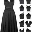 Popilush Bridesmaids Dresses - Mother of Bride Infinity Shapewear Formal Wedding Guest Midi Dress for Women (XL)