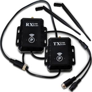 - Wireless Backup Camera Video Transmitter & Receiver Kit for Vehicle  CVBS NTSC 2.4G, Long Range 500m, Low Latency, 1224V, RCA or 4-Pin