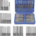 Screwdriver Bit Set, Sunsbell Security Bit Set Extra Long Magnetic Driver Kit, Drill Screwdriver Bit Set, Screw Driver Bits with Case, Hex, Star Bits, Square, Spanner Bits - 50Pcs