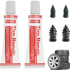 Tire Repair Glue Super Glue Rubber Cement for Side bonding or tire Leakage can be Used on Multiple Types of Tires Also can be Used as Gasket Sealers 12ML*2 Black