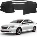 Leather Dashboard Cover Compatible with Toyota Camry XV40 2007-2011 PU Leather Dash Mat, Easy Clean UV Protection, No Glare Interior Accessory