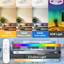 Depuley RGB Ceiling Fans with Lights: 20 Inch Fan with Remote Control White
