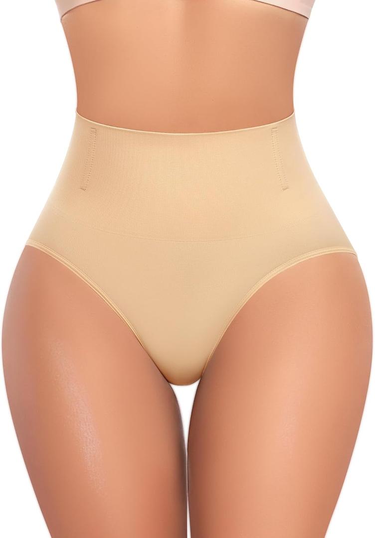 Werena Tummy Control Shapewear for Women Shaping Underwear High Waisted Body Shaper Panties Slimming Girdle Briefs (Medium)