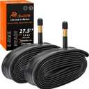 2-PCS 27.5" Heavy Duty Bike Tire Tubes 27.5x1.75/2.40 AV48MM Schrader Valve (45/62-584) Inner Tubes Compatible with 27.5x1.75/1.95/2.0/2.10/2.125/2.25/2.35/2.4 MTB, Gravel, City Bike Tire Tubes
