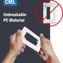 CML Decorator Wall Plates, 50 Pack Electrical Outlet Receptacle Covers, 1-Gang Switch Plates, Standard Size 2.76 x 4.5, Impact Resistant, UL Listed, White, Contractor Pack