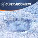 OLANLY Bathroom Rugs Mat 30x20, Extra Soft Absorbent Microfiber Bath Rugs, Rubber Backing, Quick Dry, Machine Washable Bath Mats for Bathroom Floor, Tub and Shower, Home Decor Accessories, Light Blue