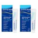 Differin Acne Treatment Gel, 60 Day Supply, Retinoid Treatment for Face with 0.1% Adapalene, Gentle Skin Care for Acne Prone Sensitive Skin, 15g Tube (Pack of 2)