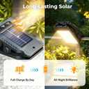 4 Pcs Waterproof Solar Clip Light with Motion Sensor,Portable Solar Powered Outdoor LED Light,3 Modes Adjustable Clip On Lamp for Garden,Garage,Camping,Home Emergency, Multifunctional Lighting