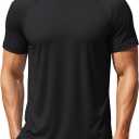 MAGCOMSEN Men's Rash Guard Swim Shirts UPF 50+ Sun Protection Quick Dry Fishing Water Shirts (XX-Large, Black)